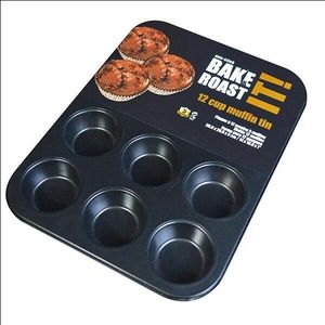 Non Stick 12 Cup Muffin Tin 35.5 X 26.5Cm - B00154-12 - 1
