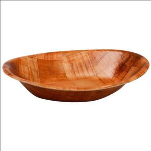 Woven Wood Bowl Oval 23 X 30Cm / 12Inx9In - YT1912V - 1