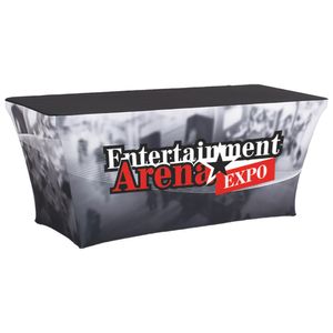 Custom Branded Full Coverage Stretch Tablecloth (6ft Table) - C5246 - 4