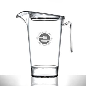 Custom Branded Stackable Plastic Jug with Lid (1.1 Litre/2 Pint) - C6948 - 1