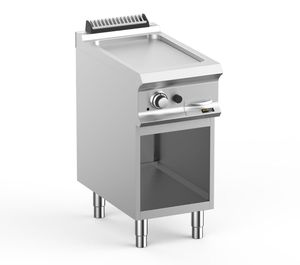 Hobart Ecomax HEFTBG74AL Smooth Griddle on Open Cupboard, 7kW - HEFTBG74AL - 1