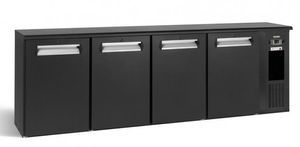 Gamko E3/2222MU84 Solid Four Door Black Undercounter Bottle Cooler, 722 x 33 Centiliters - E3-2222MU84 - 1