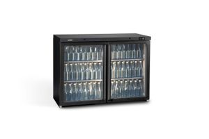 Gamko MG3/275G Maxiglass Hinged Glass Double Door Undercounter Bottle Cooler, 275 Litres - MG3-275G - 1