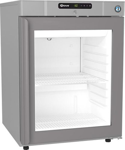 Hoshizaki Compact FG220 R-DR G U Glass Single Door Stainless Steel Undercounter Display Freezer, 123 Litres - FG220 R-DR G U - 1