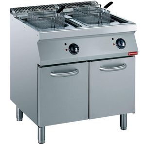 Diamond E17/F30A8-N Double Basket Freestanding Electric Fryer on 2 Neutral Closed Cupboards, 20kW - E17-F30A8-N - 3