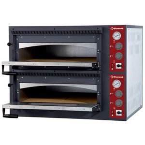 Diamond EFP/44R-M Stainless Steel Electric Oven, 2 x 4 Pizzas - EFP-44R-M - 1