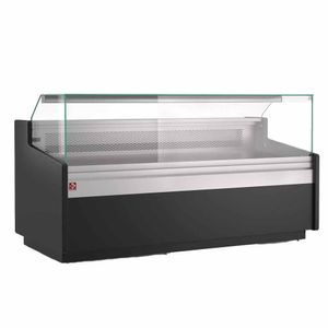 Diamond ATL/13-AV-B5 Black Ventilated Serveover Counter with Understorage - ATL-13-AV-B5 - 1