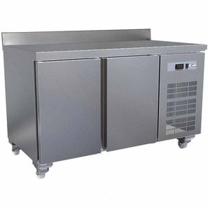Diamond WR-MGN2-V/R2-BA 2 Door Stainless Steel Refrigerated Counter with Splashback, 260 Litres - WR-MGN2-V-R2-BA - 1