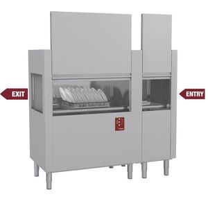 Diamond DATIC20E/7-DX- Rack Conveyor Dishwasher, 200 Baskets per Hour - DATIC20E-7-DX- - 1