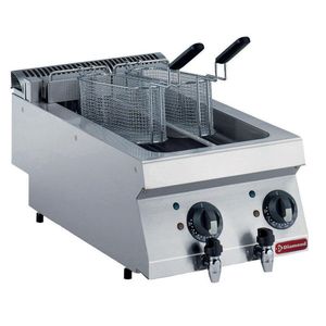 Diamond E17/F2V54T-N Double Basket Countertop Electric Fryer, 9kW - E17-F2V54T-N - 1