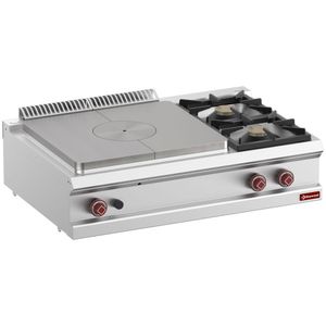 Diamond G7/T2B11T-N 2 Stove & 1 Whole Hob Countertop Gas Range Cooker - G7-T2B11T-N - 1