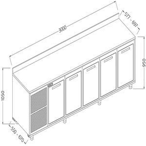 Diamond NLES30X Neutral Rear Cabinet, With Backsplash - NLES30X - 1
