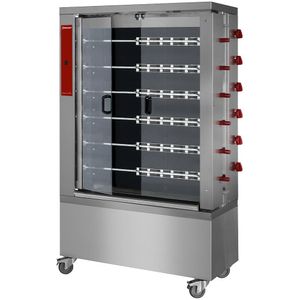 Diamond RVE/6C-CM Vitroceramic Rotary Electic Chicken Rotisserie, 36 cCickens Capacity - RVE-6C-CM - 1