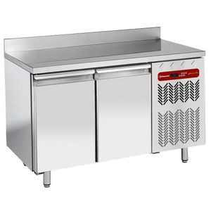 Diamond TG2B/HA-R2 2 Door Stainless Steel Freezer Counter with Splashback, 260 Litres - TG2B-HA-R2 - 1