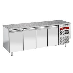 Diamond TP4N/HG-R2 4 Door Stainless Steel Grantie Top Refrigerated Counter, 760 Litres - TP4N-HG-R2 - 1