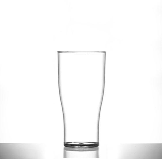 101-1NU-CE-1/3 - Elite Tulip 10oz Clear CE Nucleated with line at 1/3rd Pint - Each - 101-1NU-CE-1/3