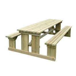 Bolero Walk in Picnic Bench Light Green 6ft - Case of 1 - DM984 - 1