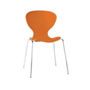 Bolero Orange Stacking Plastic Side Chairs - Case of 4 - GP505 - 1