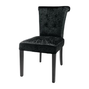 Bolero Black Crushed Velvet Dining Chair (Pack of 2) - DR307 - 3