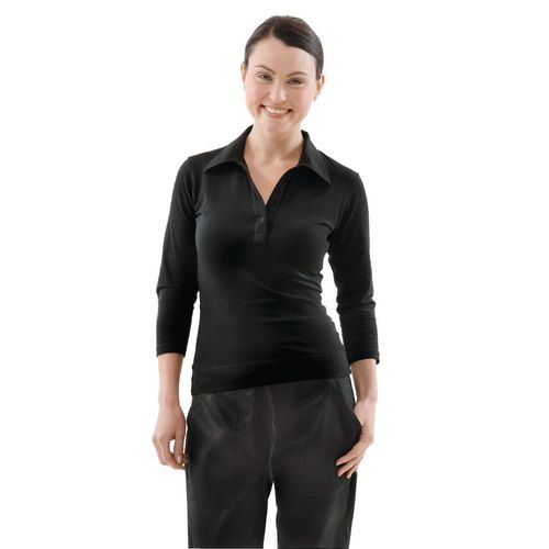 Chef Works Womens V-Neck T-Shirt Black 2XL - B038-XXL - 1
