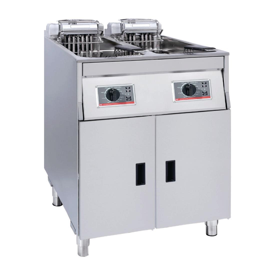 FriFri Basic+ Twin Tank Twin Basket Free Standing Electric Fryer YF62281 - DS037 - 1