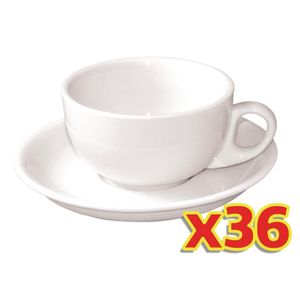 Olympia Cappuccino Cup and Saucer Set 285ml (Pack of 36) - SA333 - 1
