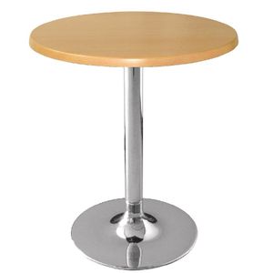 Werzalit Pre-drilled Round Table Top Planked Beech 600mm - U548