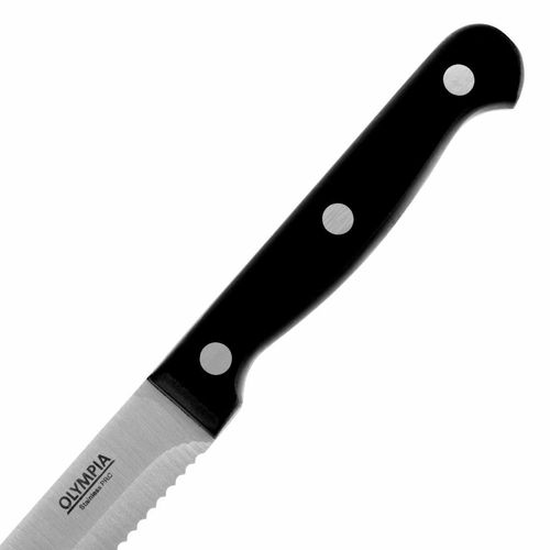 Olympia Rounded Steak Knives Black (Pack of 12) - CS716 - 4