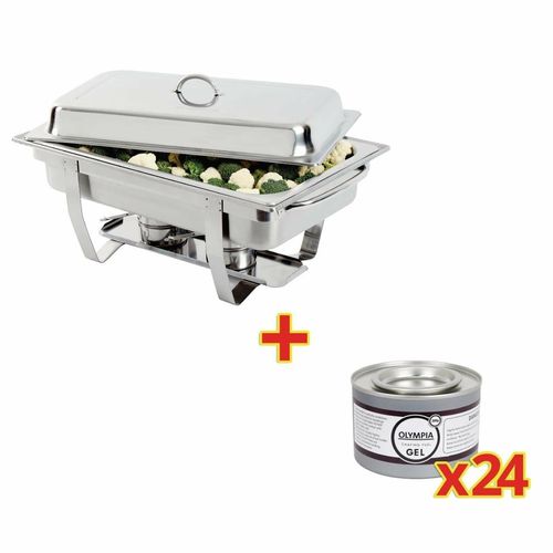 Special Offer Milan Chafer Set And 24 Olympia Chafing Gel Fuel Tins - S600 - 1