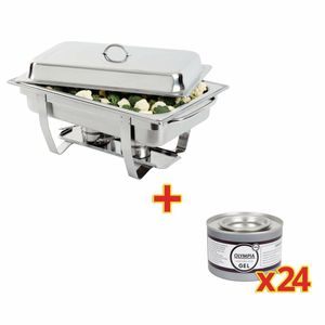 Special Offer Milan Chafer Set And 24 Olympia Chafing Gel Fuel Tins - S600 - 1