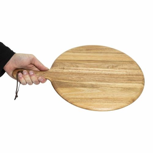 Olympia Acacia Wood Round Pizza Paddle Board 330mm - GM308 - 7