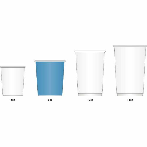 Fiesta Recyclable Single Wall Takeaway Coffee Cups Red 225ml / 8oz (Pack of 50) - GP406 - 5