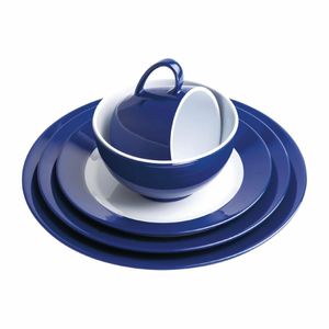 Olympia Kristallon Gala Colour Rim Melamine Plate Blue 260mm (Pack of 6) - DE607 - 3