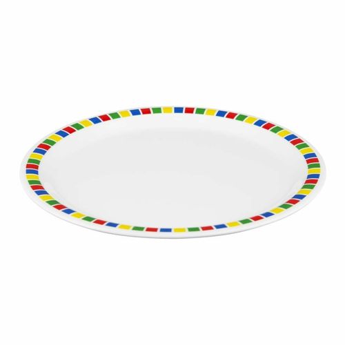 Olympia Kristallon Fairground Melamine Dinner Plates 230mm (Pack of 12) - DP981 - 4