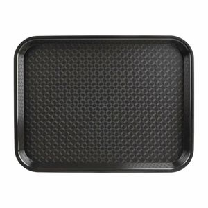 Olympia Kristallon Polypropylene Fast Food Tray Black Medium 415mm - P501 - 1