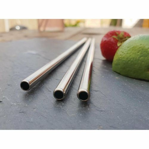 Stainless Steel Metal Straws 8.5 (Pack of 25) - CW490 - 7