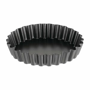 Vogue Non-Stick Mini Quiche Tin With Removable Base 100mm (Pack of 3) - CW991 - 1