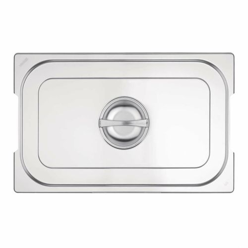 Vogue Stainless Steel 1/1 Gastronorm Handled Pan Lid - CB181 - 2