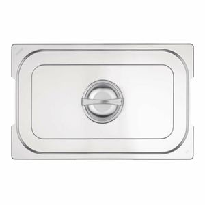 Vogue Stainless Steel 1/1 Gastronorm Handled Pan Lid - CB181 - 3