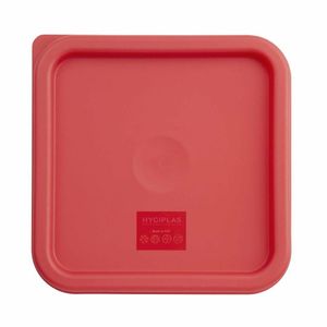 Hygiplas Square Food Storage Container Lid Red Medium - CF041 - 1