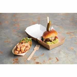 Colpac Compostable Kraft Burger Boxes Small 108mm (Pack of 250) - GE802 - 3