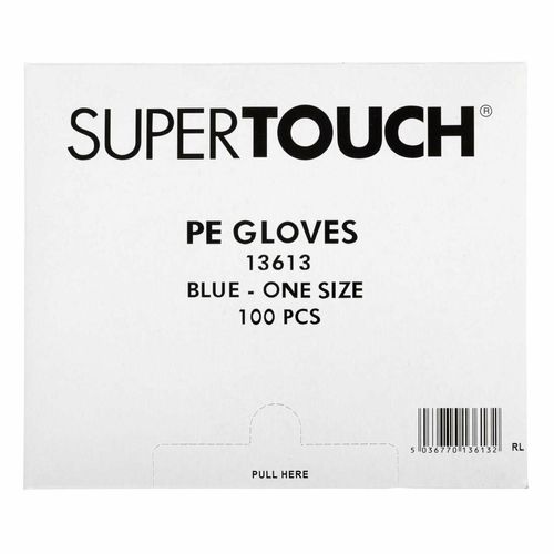 Disposable Powder-Free Polyethylene Gloves Blue (Pack of 100) - U602 - 2