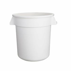Vogue Polypropylene Round Container Bin White 38Ltr - GG792 - 3