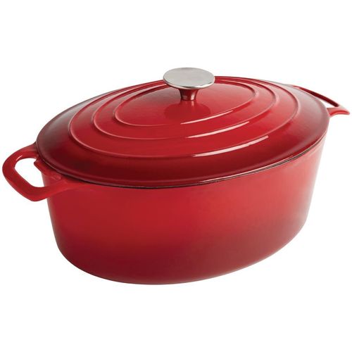 Vogue Red Oval Casserole Dish 5Ltr - GH313 - 1