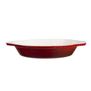 Vogue Red Round Cast Iron Gratin Dish 400ml - GH315 - 3