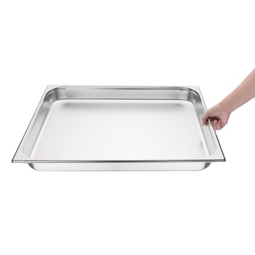 Vogue Stainless Steel 2/1 Gastronorm Pan 65mm - K802 - 6