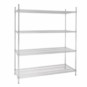 Vogue 4 Tier Wire Shelving Kit 1525x610mm - U258 - 1