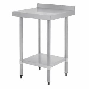 Vogue Stainless Steel Prep Table with Upstand 600mm - T379 - 1