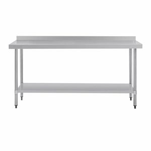 Vogue Stainless Steel Prep Table with Upstand 1800mm - T383 - 1