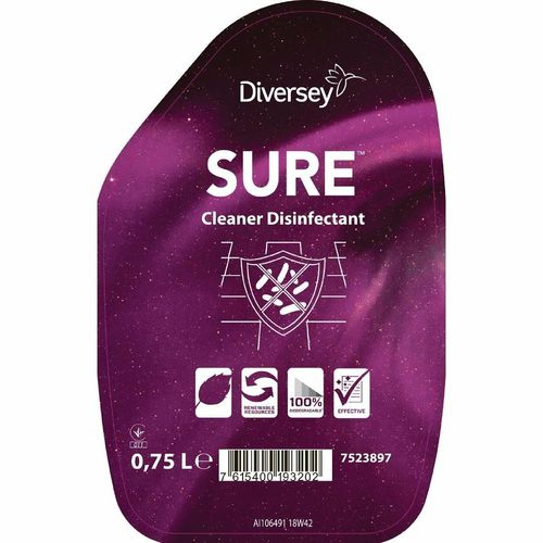 SURE Cleaner and Disinfectant / Descaler Refill Bottles 750ml (6 Pack) - FA402 - 2